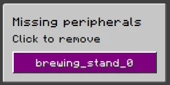 Missing peripherals dialog box